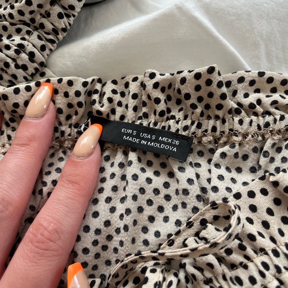 Zara Polka Dot Mini Dress with Puff Sleeves - Picture 10 of 10